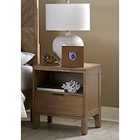 Transitional Nightstand with Framed Ends