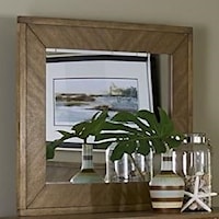 Transitional Dresser Mirror with Wood Frame