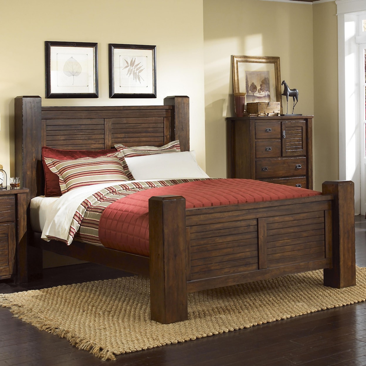 Progressive Furniture Trestlewood King Post Bed