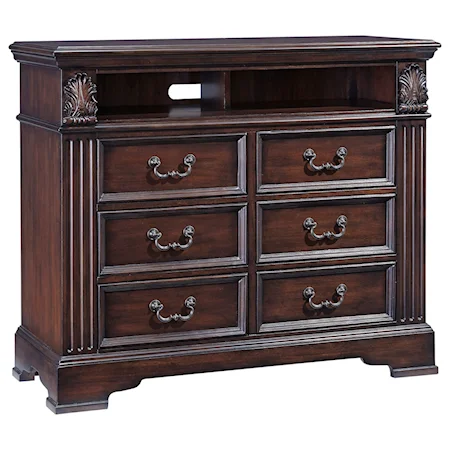 Traditional 6-Drawer Media Chest