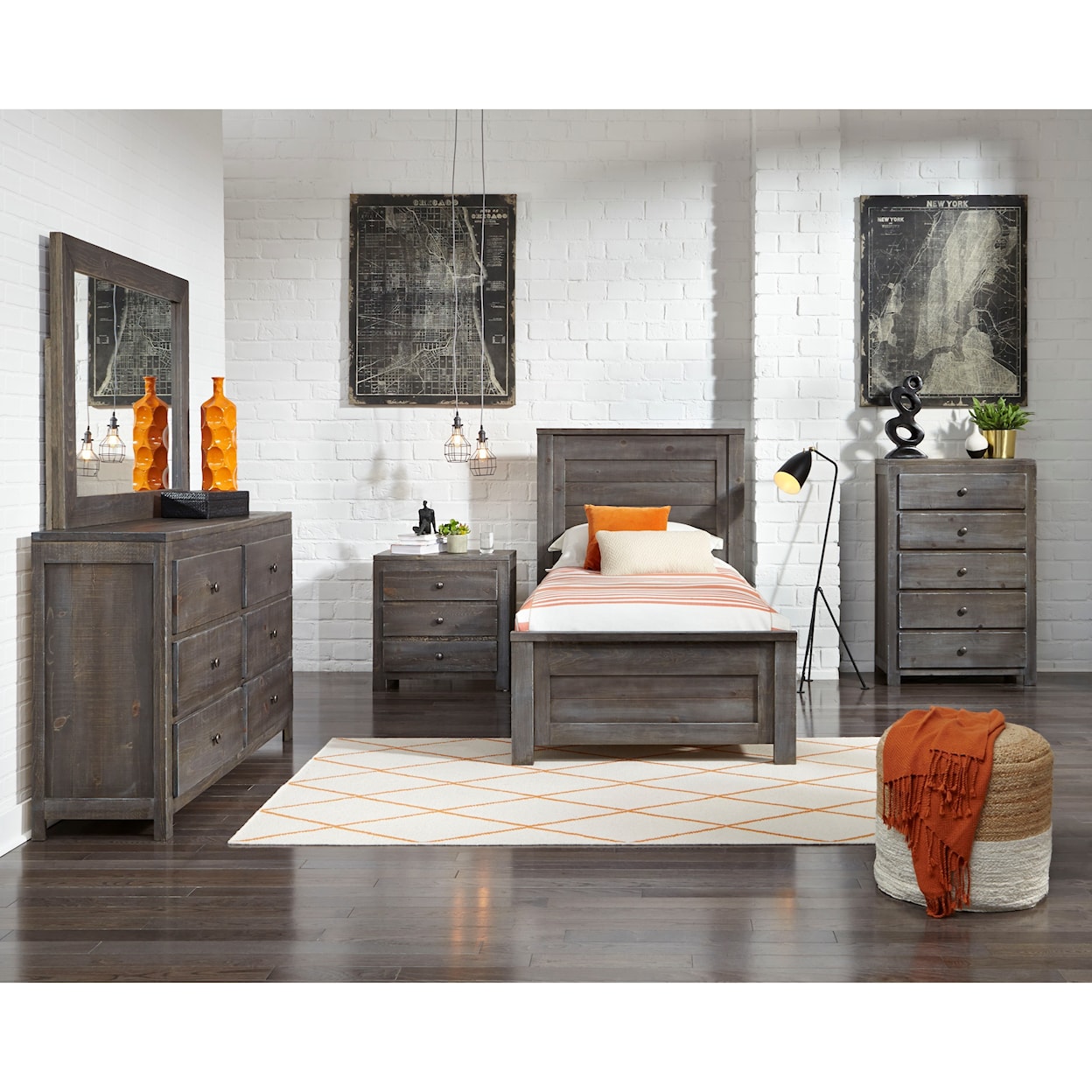 Progressive Furniture Wheaton Twin Bed Room Group