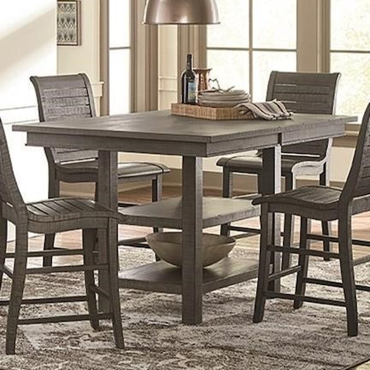 Progressive Furniture Willow Dining Rectangular Counter Height Table