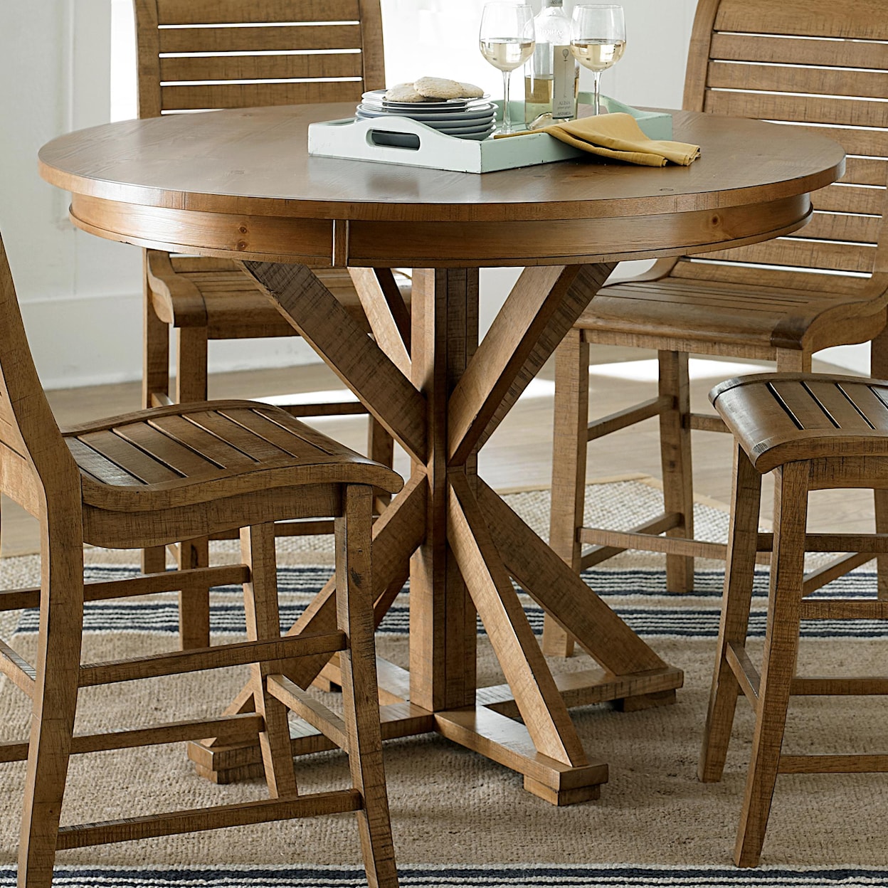 Progressive Furniture Willow Dining Round Counter Height Table