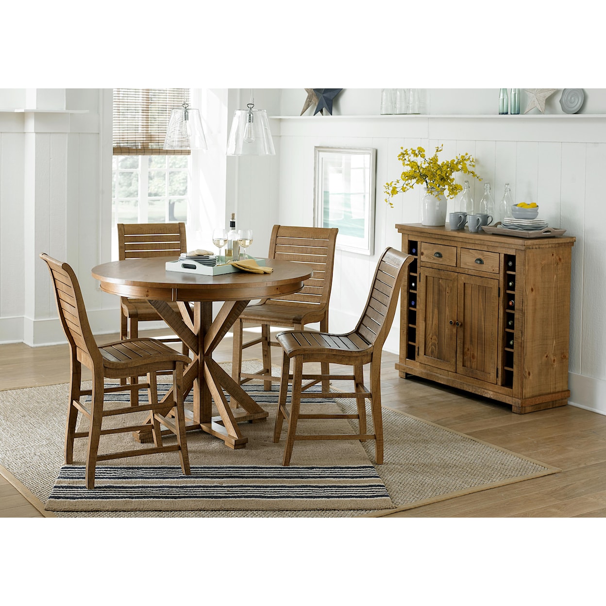 Progressive Furniture Willow Dining Round Counter Height Table