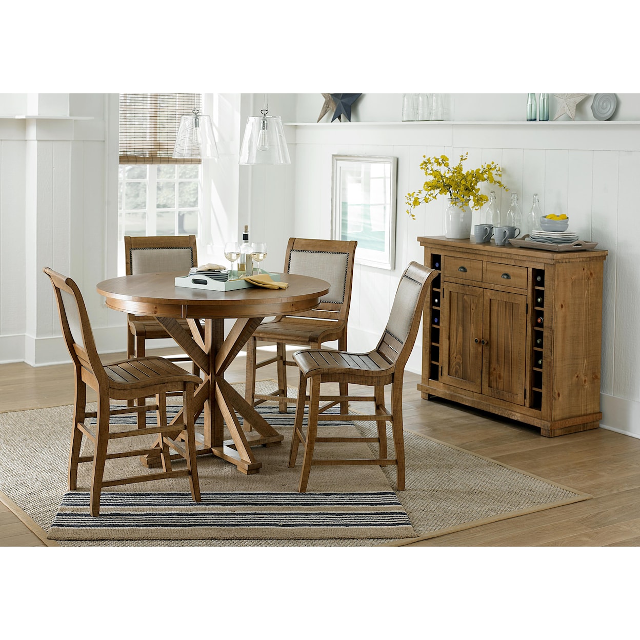 Progressive Furniture Willow Dining Round Counter Height Table