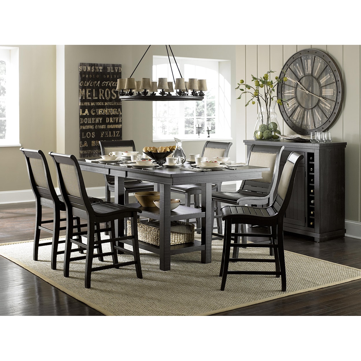 Progressive Furniture Willow Dining Formal Dining Room Group