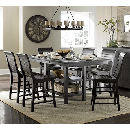 7-Piece Rect. Counter Height Table Set
