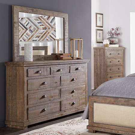 Drawer Dresser & Mirror