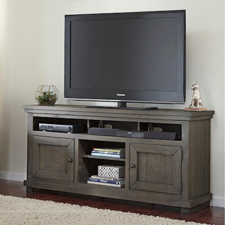 Medium 64" Distressed Pine Media Console