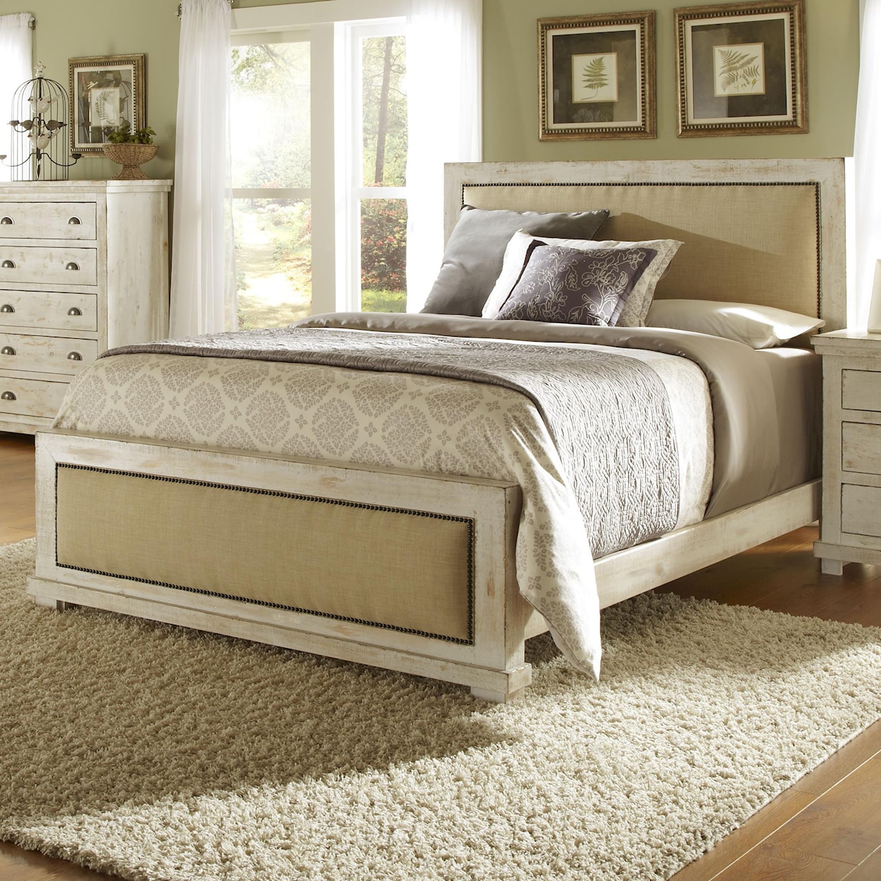 Progressive Furniture Willow Queen Upholstered Bed