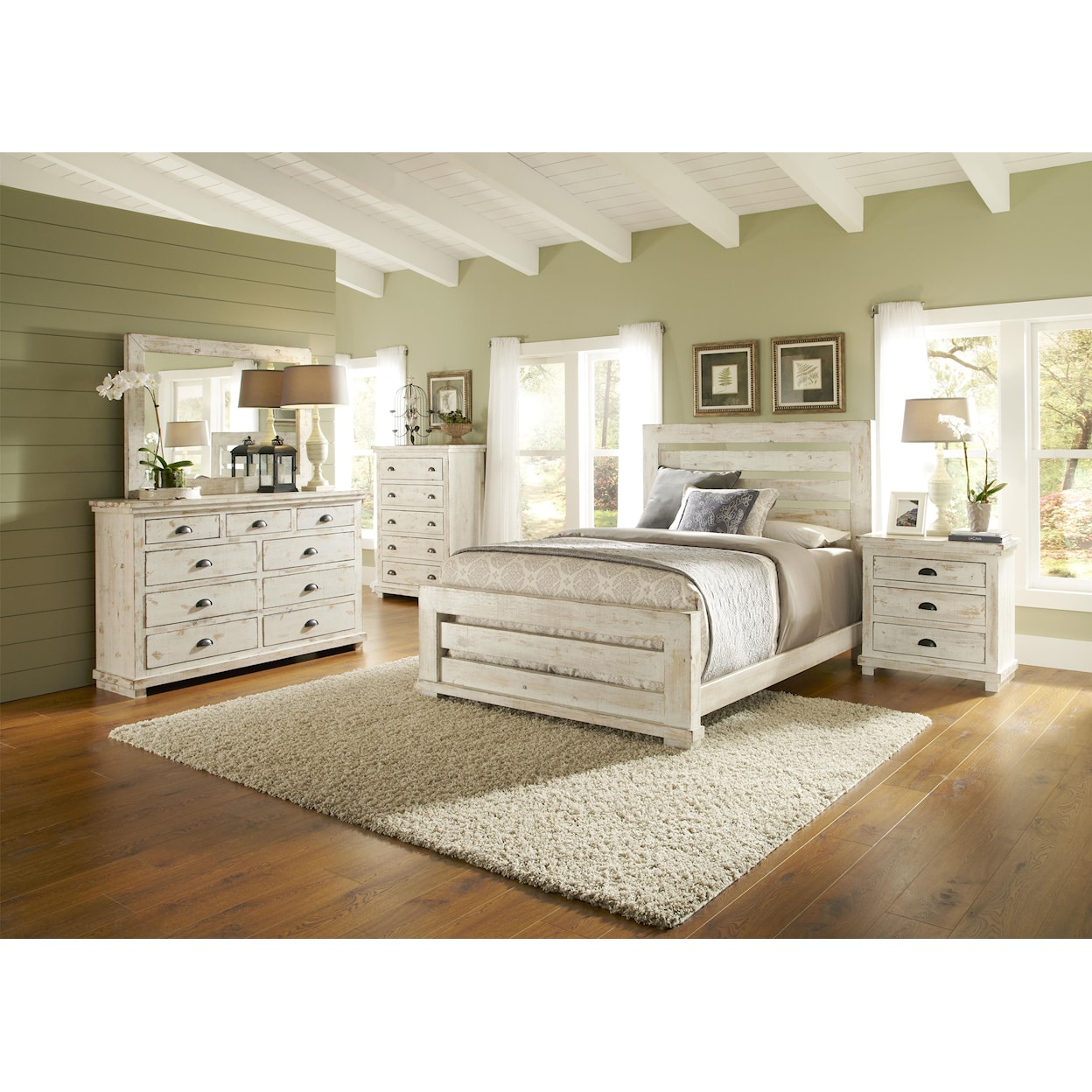 Progressive Furniture Willow Queen Slat Bed
