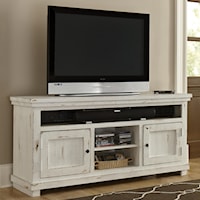 Medium 64" Distressed Pine Media Console