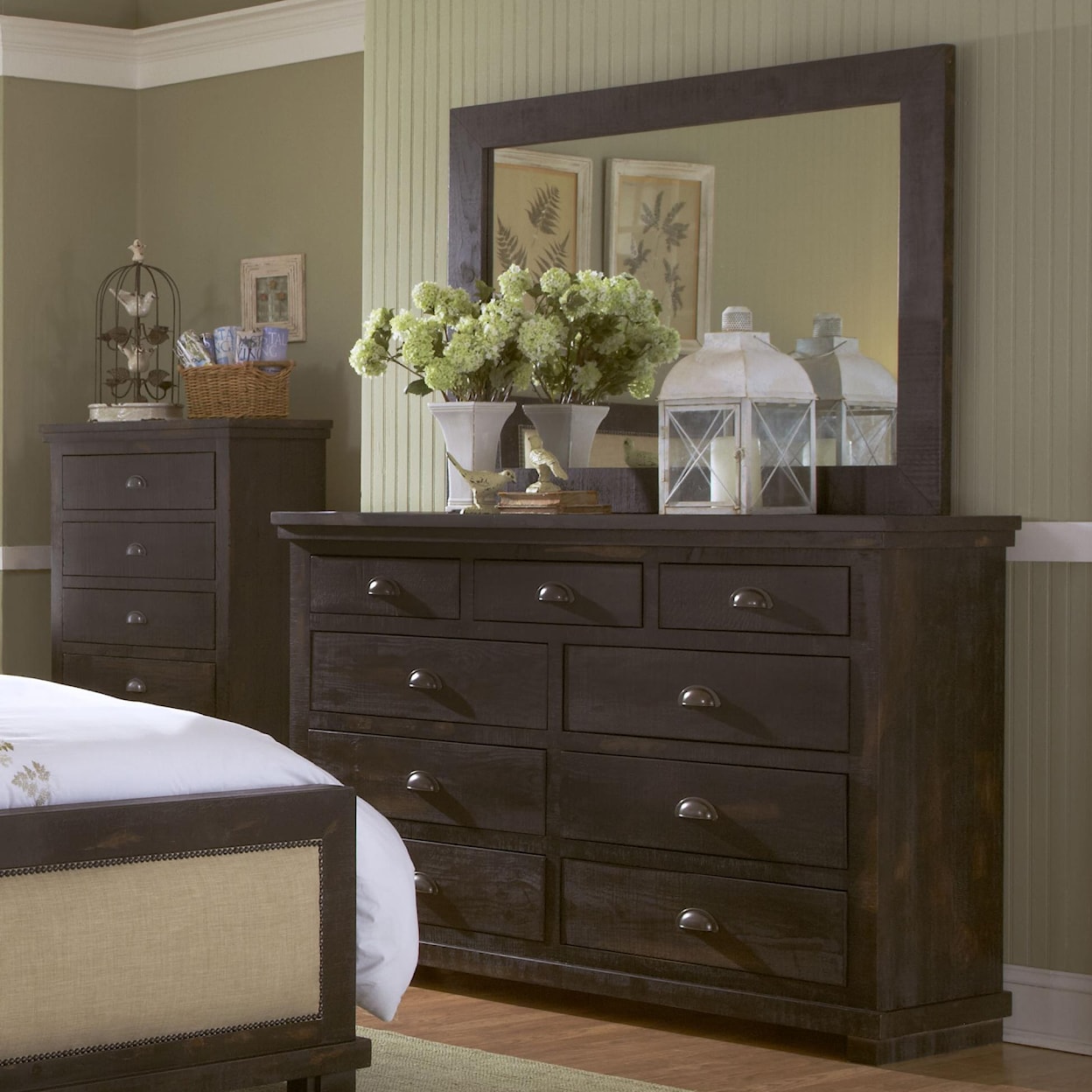 Progressive Furniture Willow Drawer Dresser & Mirror