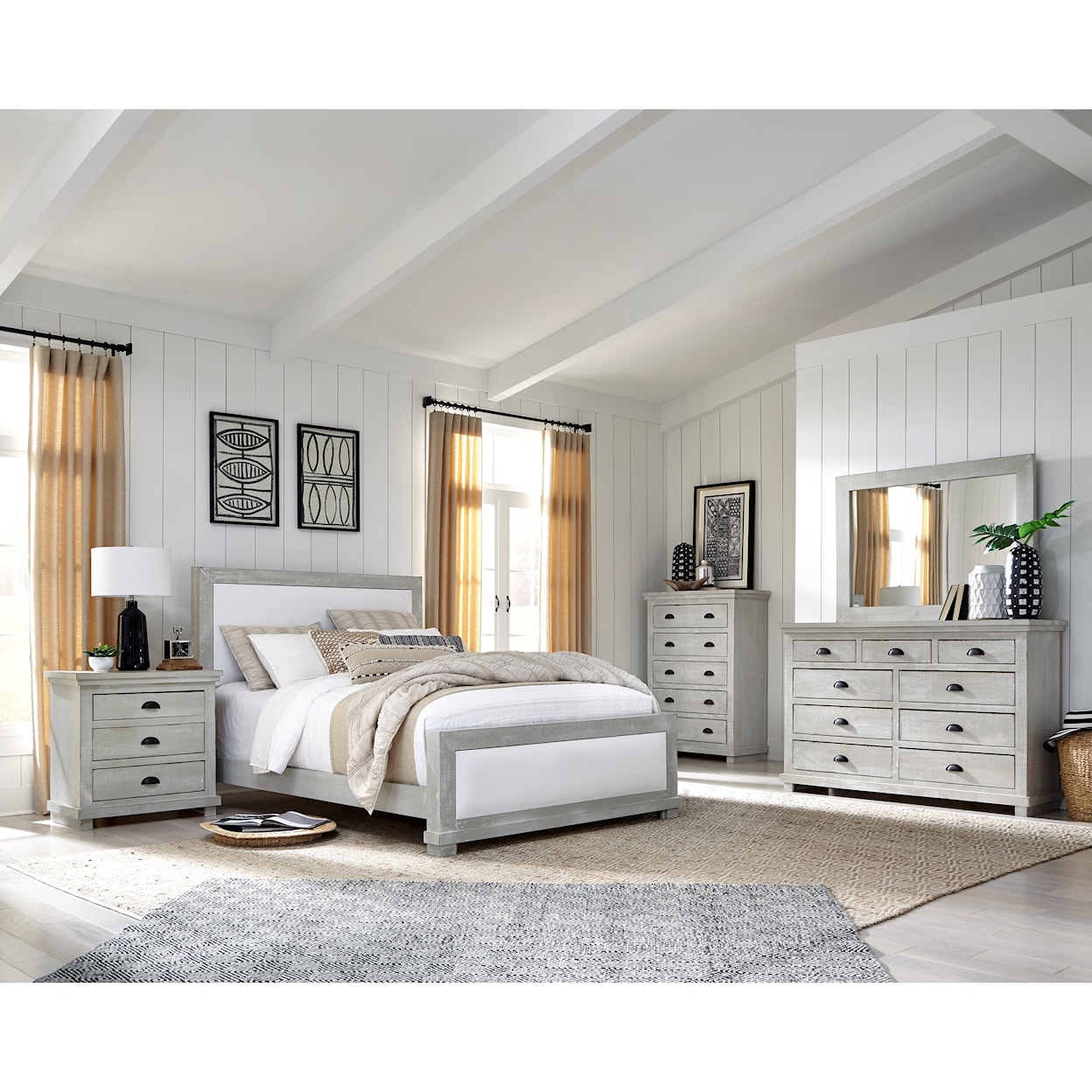 Carolina Chairs Willow Queen Upholstered Bed
