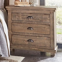 Distressed Pine Nightstand