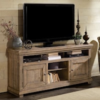 Medium 64" Distressed Pine Media Console