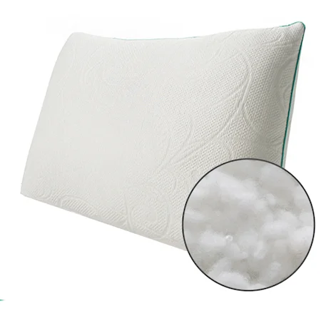 Queen Medium Crystal TENCEL Lyocell Blend Cooling Pillow, Down Alternative Fill