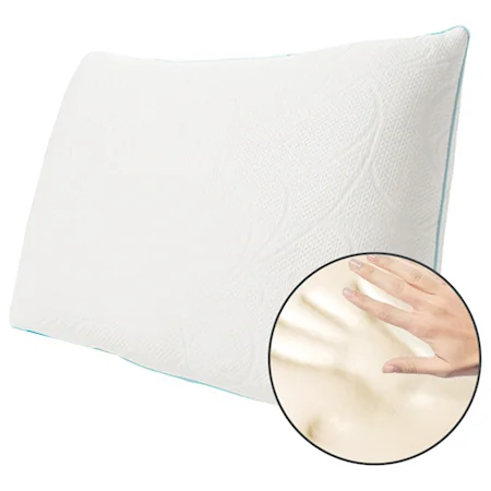 Queen Med Memory Foam Crystal Pillow