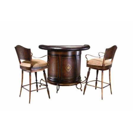 Bar with stools