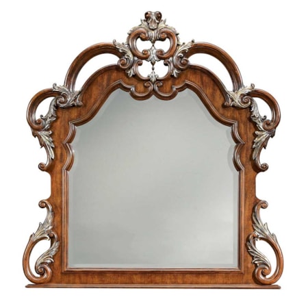 Beveled Glass Open Carved Frame Dresser Mirror