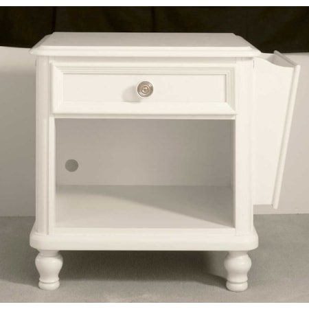 Night Stand with Drawer and Magazine Storage