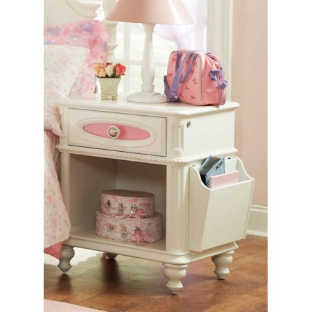 Night Stand with Drawer and Open Storage