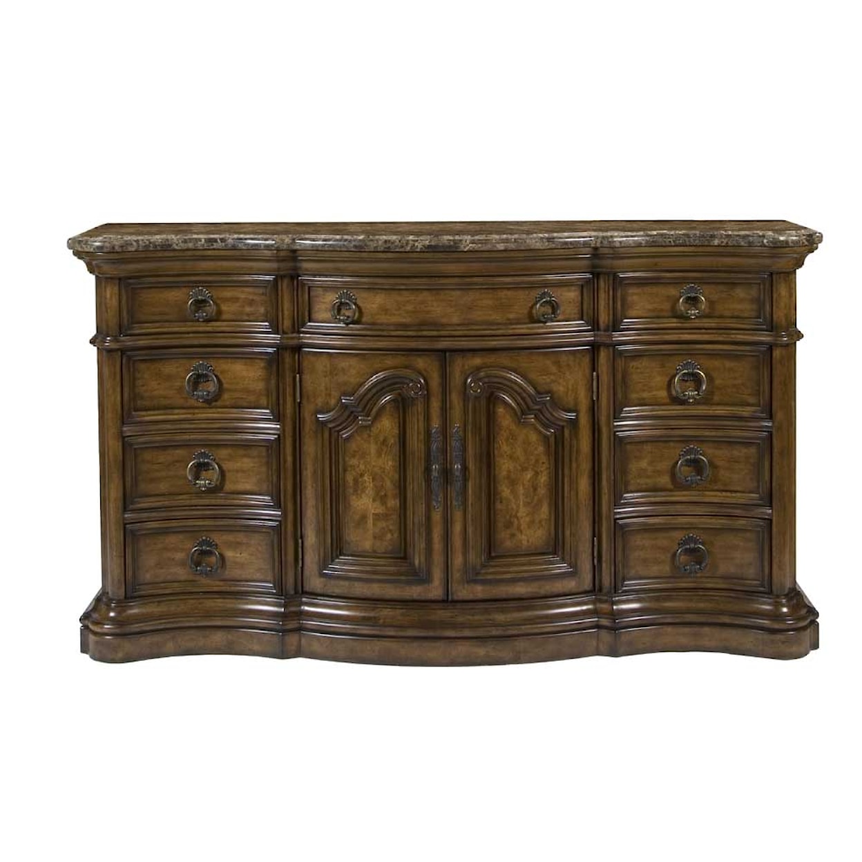 Pulaski Furniture San Mateo 9-Drawer Marble Top Dresser