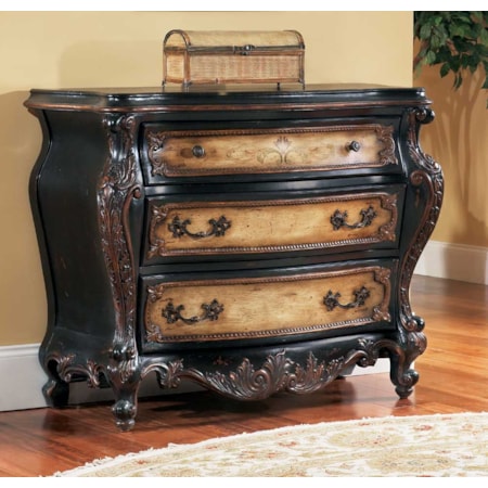 Bombe Demilune Chest with Hand Painted Accents