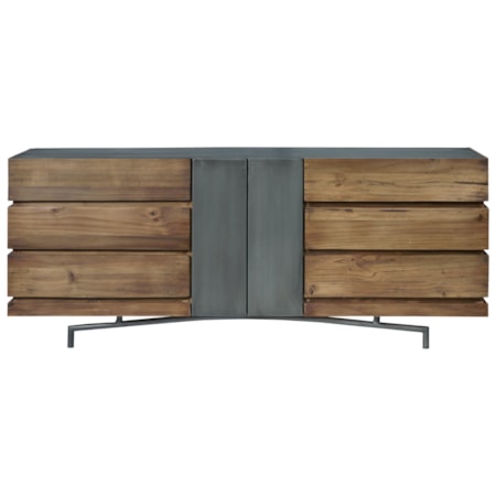 Console Table with Metal/Wood Combo Construction