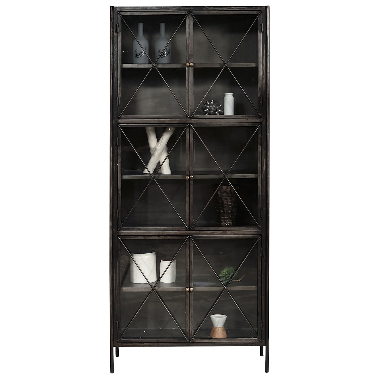 Accentrics Home Chests and Cabinets Iron Display Cabinet