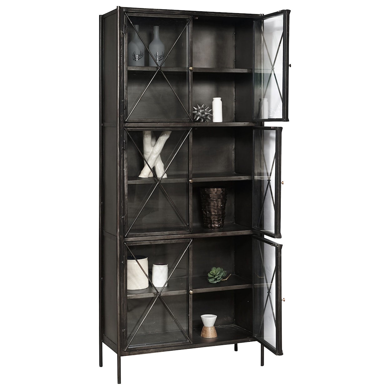 Accentrics Home Chests and Cabinets Iron Display Cabinet