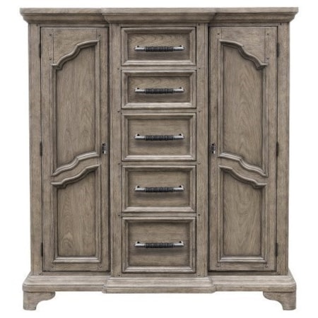 Traditional Door Chest with Adjustable Shelves
