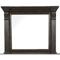 Beveled Mirror with Crown Molded Frame