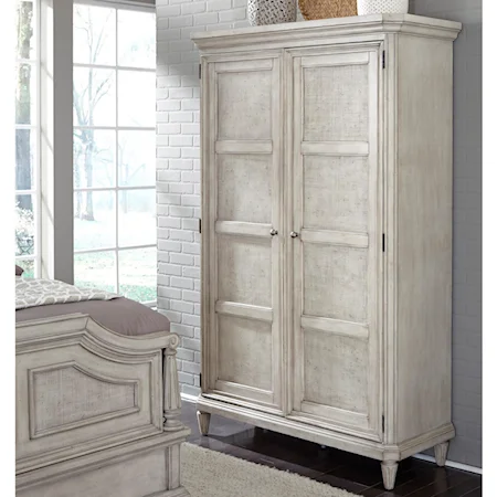 Campbell Street Traditional 2-Drawer Armoire with Adjustable Shelves