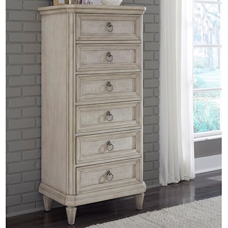 Pulaski Furniture Campbell Street 349205 Campbell Street Traditional 6-Drawer  Lingerie Chest with Felt Lined Top Drawer, Story & Lee Furniture