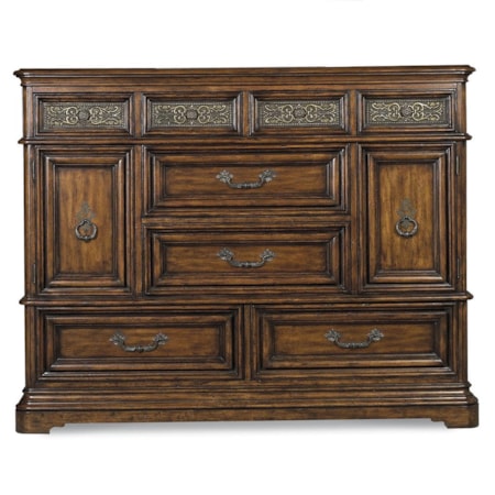 Tall Dresser w/ 8 Drawers & 2 Doors