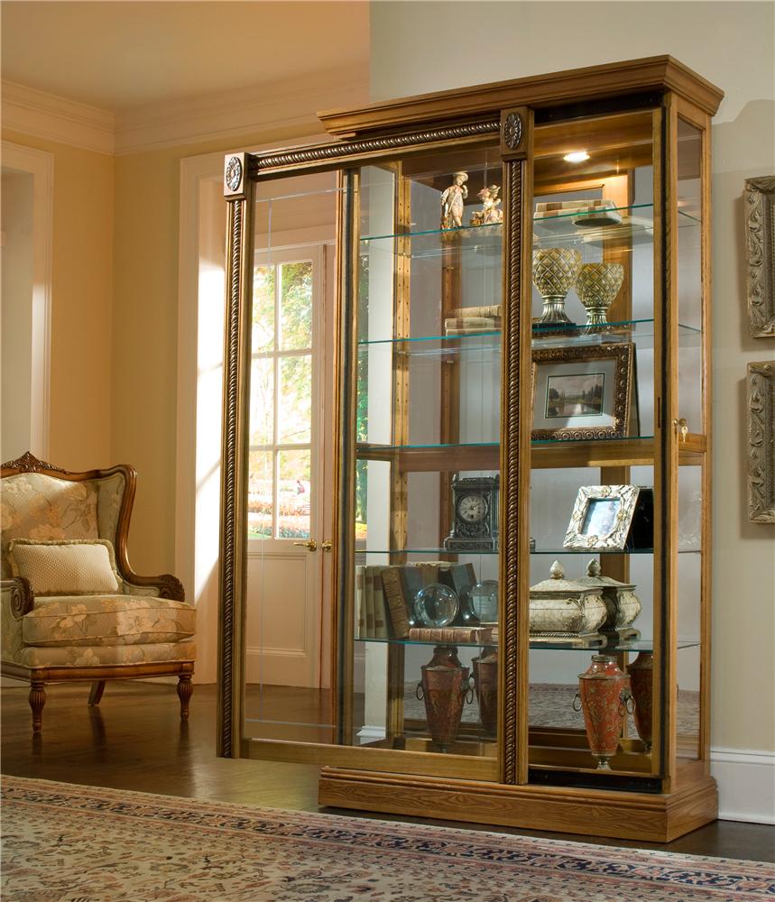 curio with glass doors