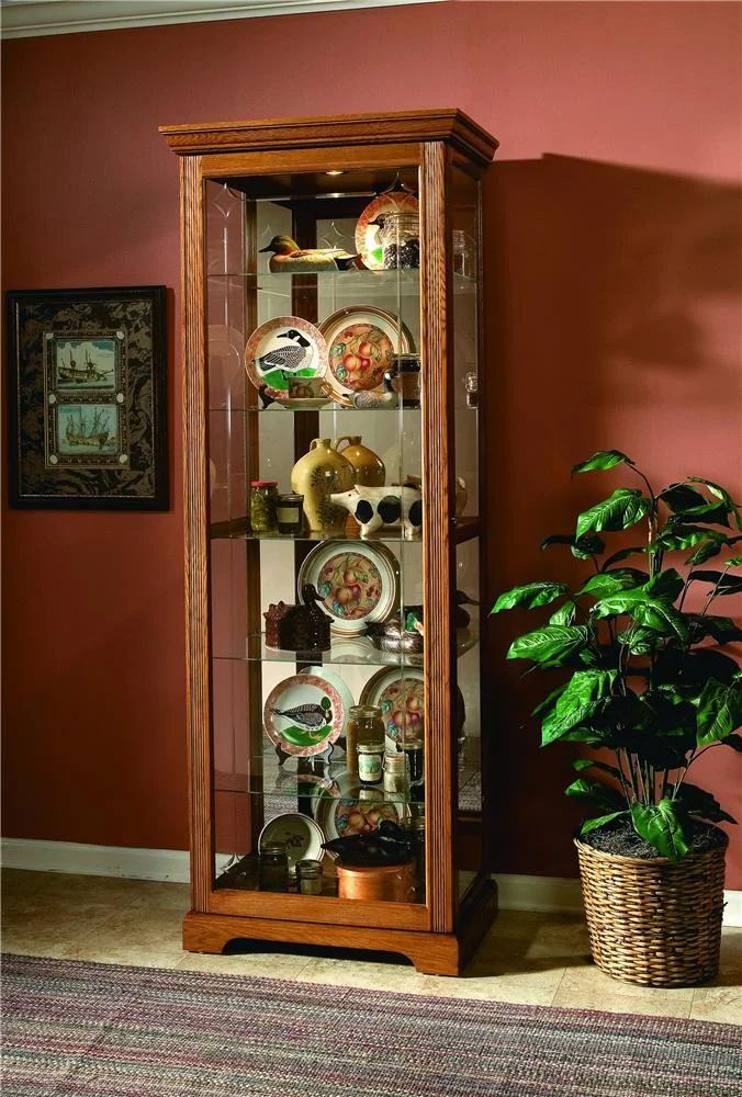 curio with glass doors
