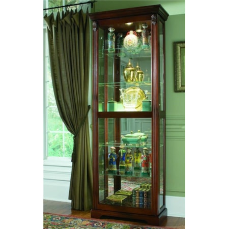 Victorian Cherry Two Way Sliding Door Curio