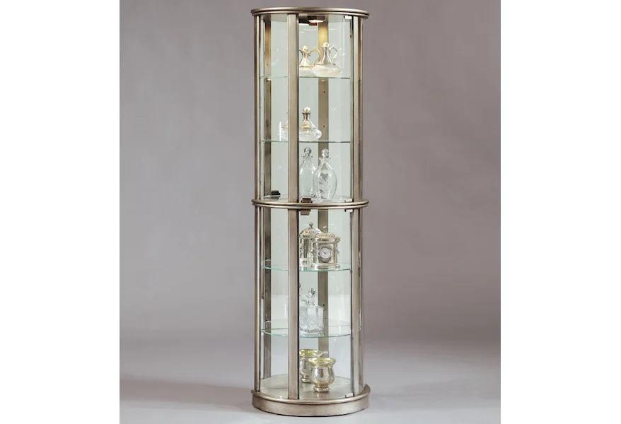 Curios Platinum Glass Door Curio Cabinet by Pulaski Furniture at Darvin Furniture