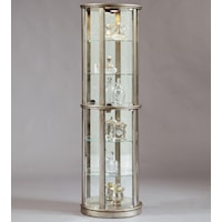 Platinum Glass Door Curio Cabinet