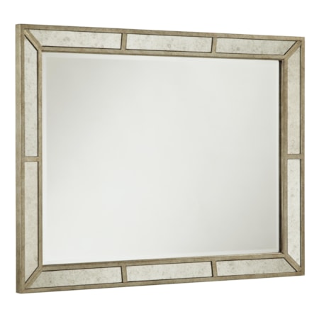 Wall Mirror w/ Antiqued Mirror Frame
