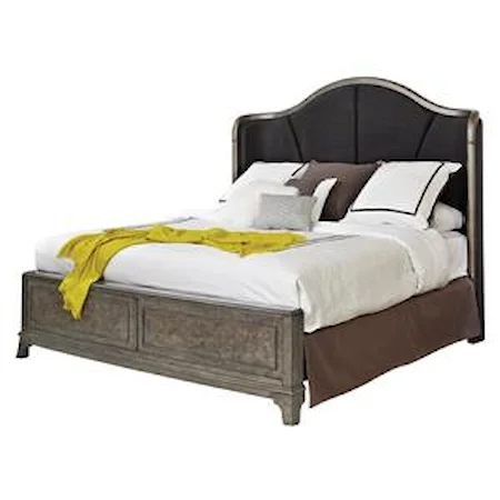 Queen Bed w/ Upholstered Headboard