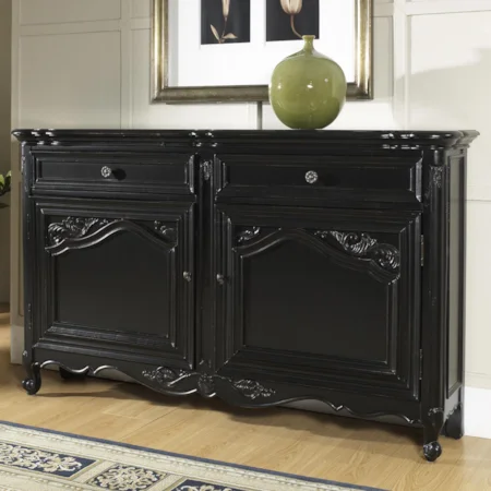 Hall Console Table with Drawers and Doors