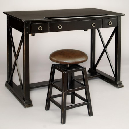 Architect Table Desk with Built-In Wire Management
