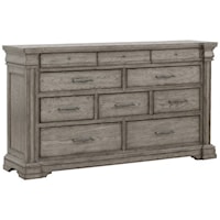 Transitional 10-Drawer Dresser with Cedar-Lined Drawers