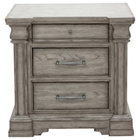 Transitional Nightstand with USB Ports