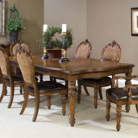 Rectangular Dining Table with Detailed Legs