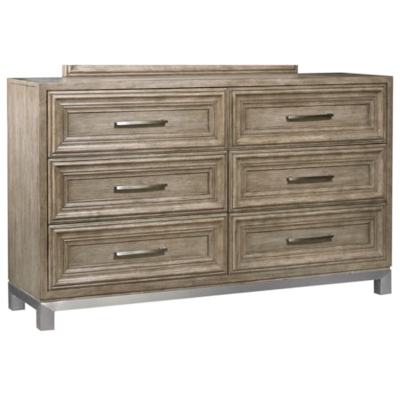 Transitional 6-Drawer Dresser