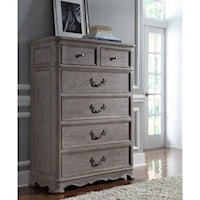 Traditional 6-Drawer Chest with Felt-Lined Top Drawers